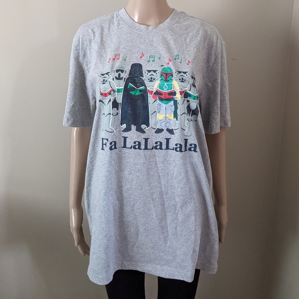 Star Wars Darth Vader Sithmas Choir Holiday grey tshirt, men's large